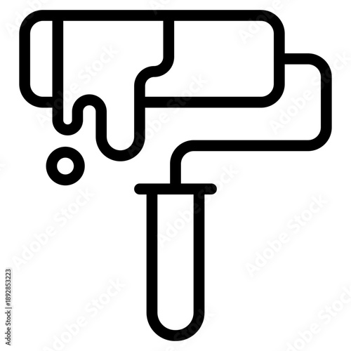 paint suitable for engineering, architecture, renovation, industrial work, safety, planning, and development concepts. icon in vector illustration
