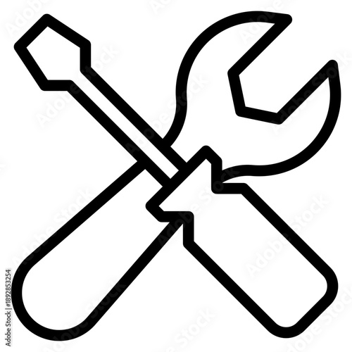 Tools suitable for engineering, architecture, renovation, industrial work, safety, planning, and development concepts. icon in vector illustration