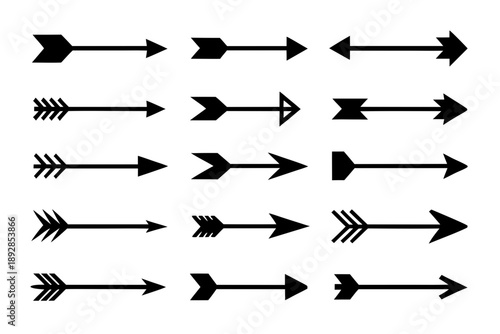set of arrow,arrow sign,pointing arrow icon black silhouette vector