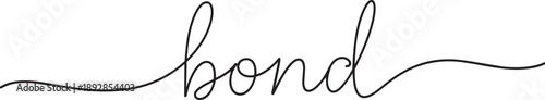 Elegant handwritten bond text
