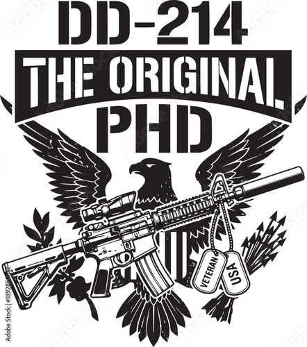 Usa army t-shirt design ,Patriotic t-shirt design Graphic illustration of an eagle with rifle and dog tags on transparent background symbolizing veteran usa patriotism and military service