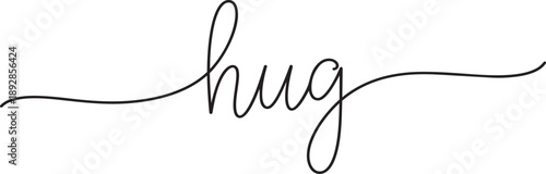 Handwritten hug script font