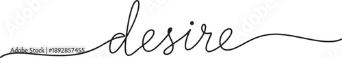 Elegant hand-drawn desire typography