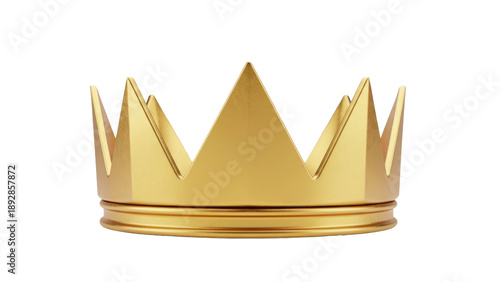 Golden Crown isolated on transparent background