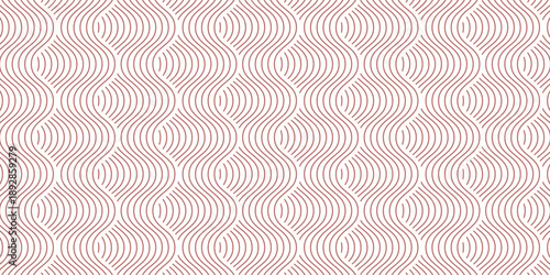 Wave line and wavy zigzag lines. Red underlines wavy curve zig zag line pattern in abstract style. Wave zigzag line simple thin to thick element decor design vector or single ripple curve zig zag wigg