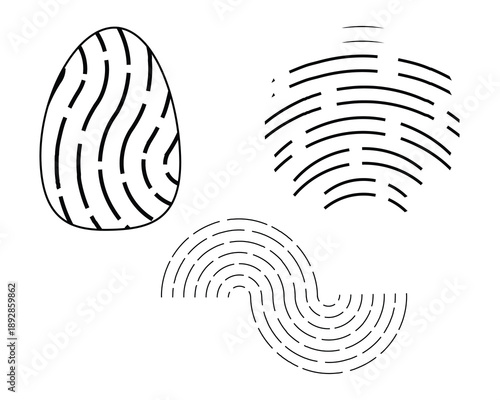 Fingerprint Pattern Abstract Line Illustration