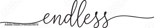 Elegant hand-drawn endless script