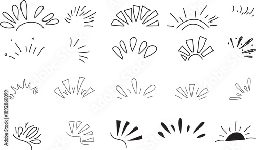Collection of various hand and finger gesture illustrations