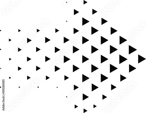 Black vector arrow icons. Cursor. Arrows sign. Modern Simple Arrows. Arrow Icon halftone made of dots on white background. Transparent background