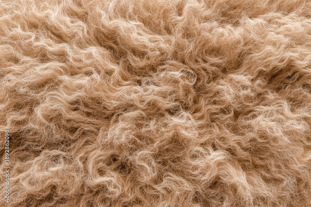 Fototapeta premium Wool texture background with soft natural fibers and warm beige tones