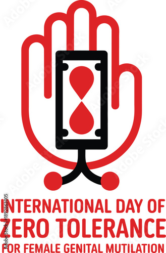International day of zero tolerance for female genital mutilation awareness graphic