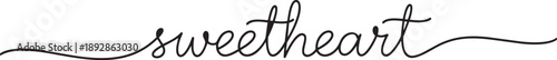 Elegant hand-drawn sweetheart script
