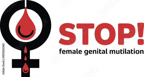 Stop female genital mutilation a symbol and call to action for awareness