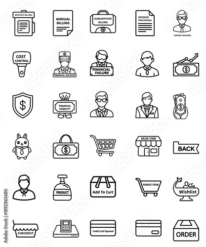 Financial Billing Icons