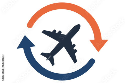 Simple Airplane Vector Icon for Travel and Transportation Design