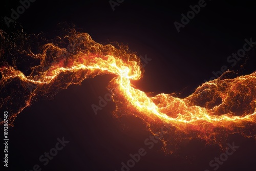 Fiery Abstract Wave - A Dynamic Display of Light and Energy.