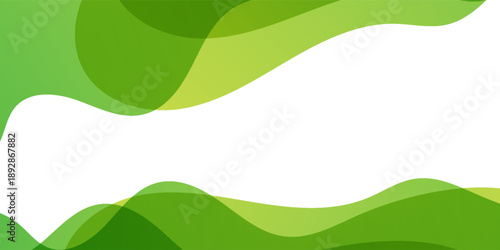 Green creative wave business banner background. modern creative trendy design
