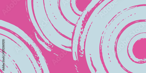 Abstract swirls of pink and light blue create a dynamic textured background