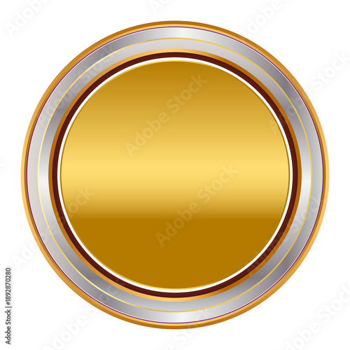 Luxury golden circle frame with vintage gold circular pattern transparent background round ornament