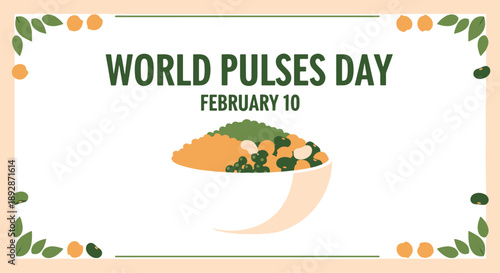 Commemorating World Pulses Day on February 10 A Vibrant Illustration of Nourishing Legumes for Global Health and Sustainable Agriculture