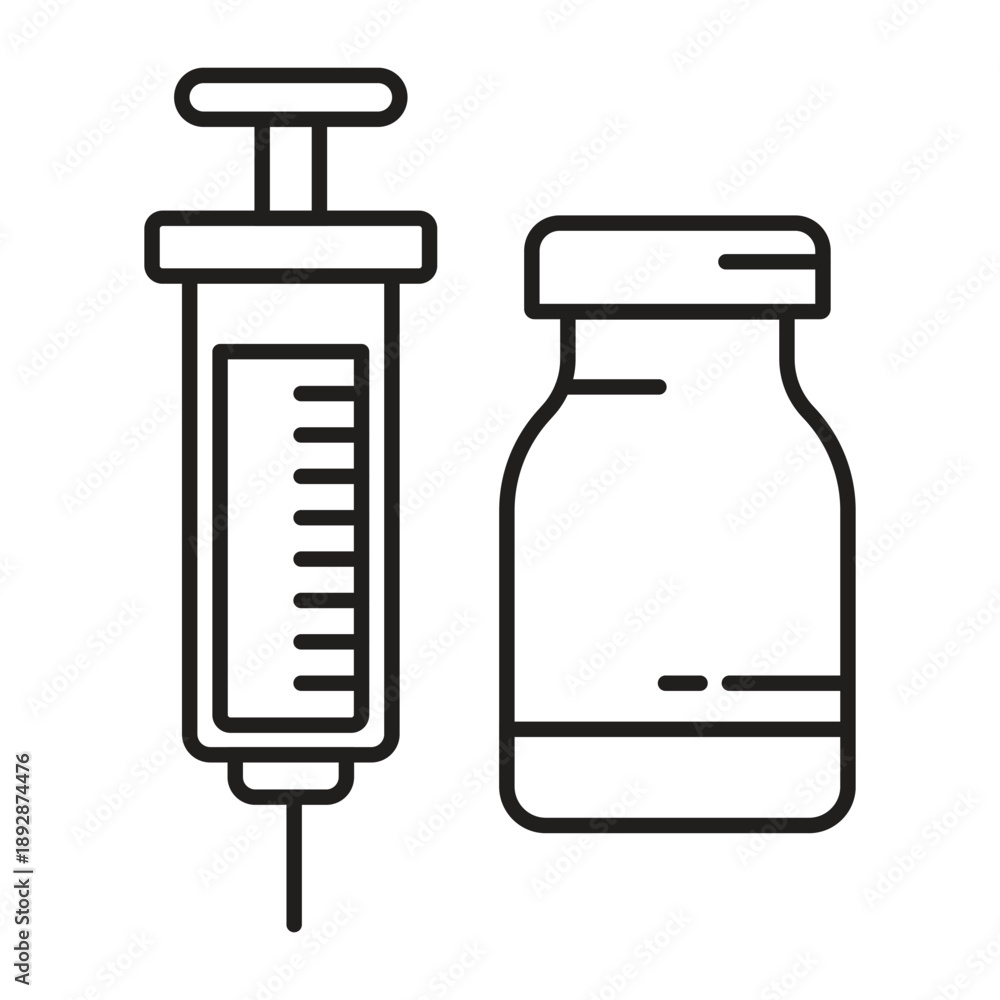 Obraz premium Syringe and Vial