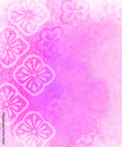 Hand-Painted Floral Watercolor Background – Soft Layered Flower Illustration
