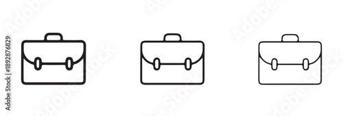 Briefcase icon symbol pictogram set