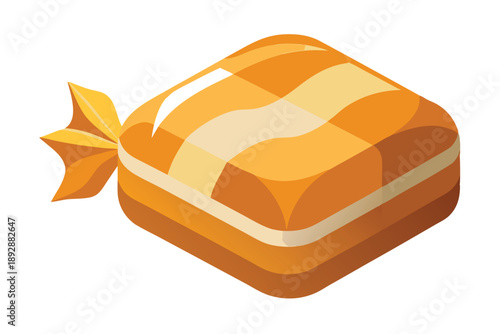 toffee vector on white background