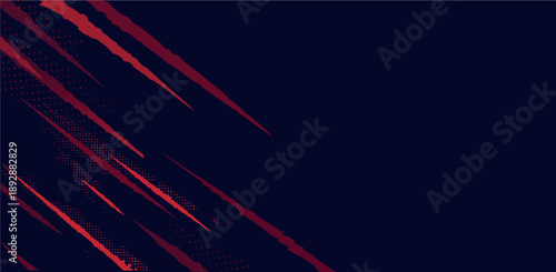 Dark red sharp diagonal streaks across deep background creating intense abstract motion
