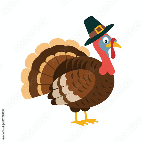 turkey vector art and cartoon style .Flat design vector illustration of a stylized artistic amorphous shape in bright aqua and yellow, representing fluidity and abstract concepts.