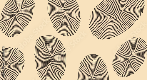 Fingerprint Pattern Background Design Element.