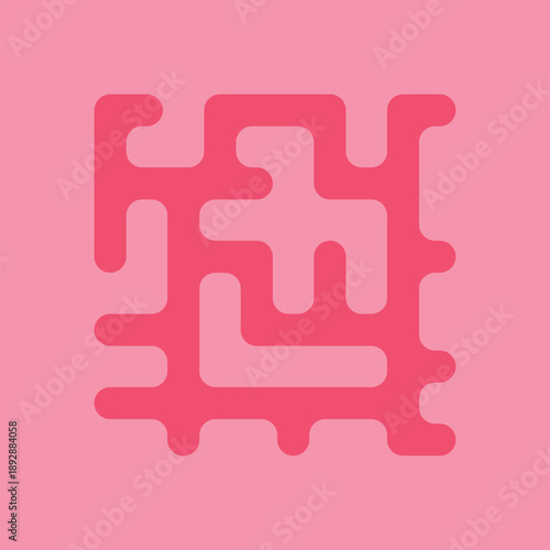 An abstract modern geometric shape and design element. The abstract shape symbolizes creativity, technology, and progress. A creative vector design element for backgrounds, web banners, apps.