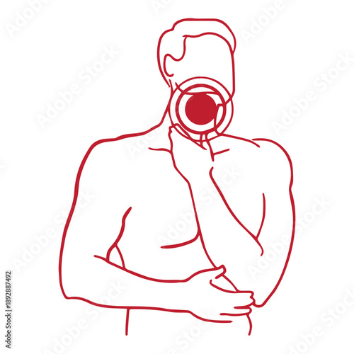 Sore Throat Pain Icon