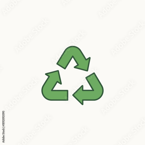 Recycling Symbol Green Arrows