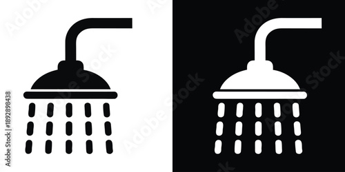 Shower icon. shower black silhouette. vector illustration