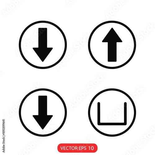 Free Download Set of Circular Arrow and Shield Icons - GFXLoad