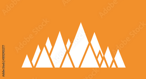 Geometric Mountain Range Peaks Abstract Design 1.