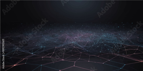 A digital art wallpaper featuring a fractal spider web pattern on a dark window backdrop with blue light lines and a geometric grid design reflecting a scientific network concept