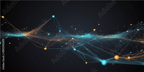 Futuristic abstract blue background featuring glowing digital lines and a light energy wave concept for technology and science network design