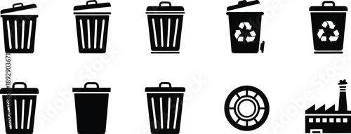 Trash Bin & Waste Management Icons