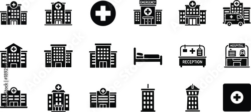 Hospital Buildings & Healthcare Facility Icons