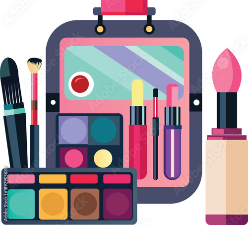 Make up set isolated on transparent background