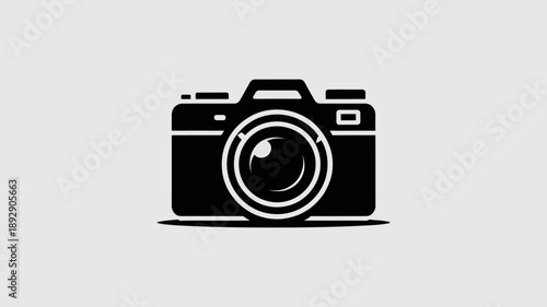 Camera Icon: A sleek, monochrome illustration of a classic camera, capturing the essence of photography and image creation.