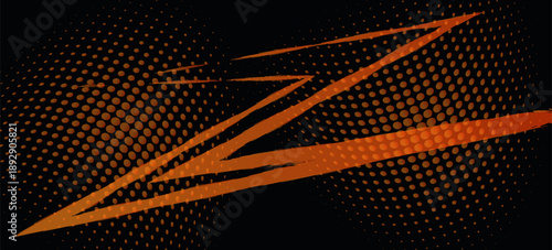 Dots halftone yellow and dark blue color pattern gradient grunge texture background.