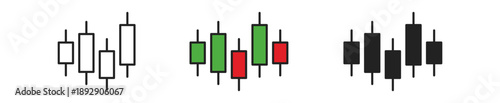 A collection of diverse candlestick charts illustrating market trends and price movements in a minimalist design.