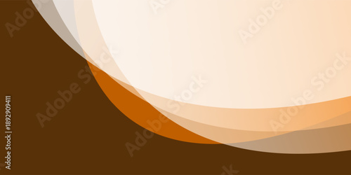 Brown and white luxury curve vector background for corporate concept, template, poster, brochure, website, flyer design. Vector illustration