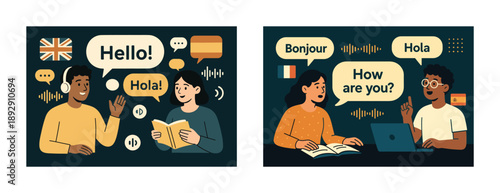 Multicultural language exchange: diverse conversations with young hispanic and african adults learning languages