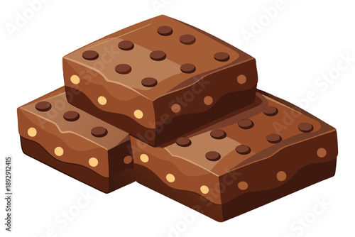 brownies vector on white background