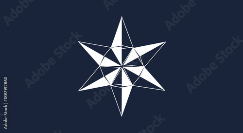 Geometric Starburst Abstract Design Element 2.