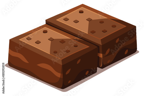 brownies vector on white background